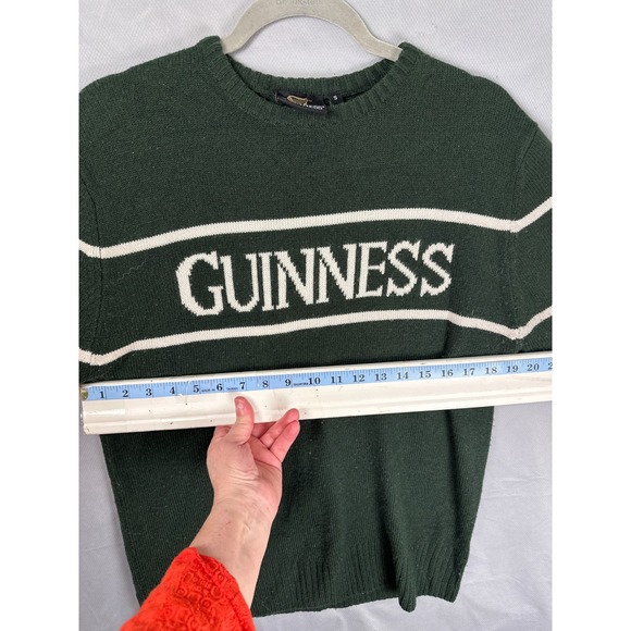 Guinness Men's Bottle Green Knit Sweater Pullover Crew Neck Size S Small - Picture 4 of 8